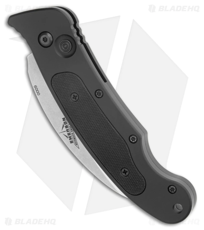 Emerson Elvia Automatic Knife Black Aluminum/G-10 (3.1" Stonewash) 2 Emerson Elvia Automatic Knife Black Aluminum/G-10 (3.1" Stonewash) - Image 2