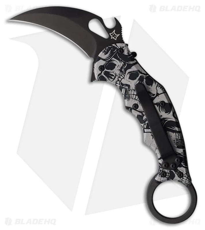 Fox Knives "The End" Karambit Liner Lock Knife Aluminum (2.6" Black) 1 Fox Knives "The End" Karambit Liner Lock Knife Aluminum (2.6" Black)