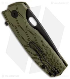 Fox Knives Vox Core Liner Lock Knife OD Green FRN (3.15" Black) FX-604 OD -Knife Craft Store Fox Knives Core Vox LL OD Green FRN Black FX 604OD BHQ 85179 jr side 2 large