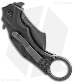 FoxEdge The Claw Karambit Folder Knife Black G-10 (2.4" Black SW) -Knife Craft Store Fox Knives Defcon 5 The Claw Karambit Black G 10 Smokewash BHQ 115437 jr side large