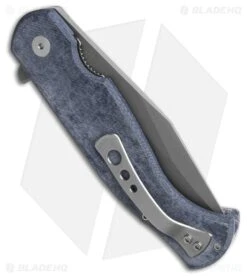 Fox Knives Eastwood Tiger Manual Liner Lock Knife Denim Micarta (3.5" Stonewash) -Knife Craft Store Fox Knives Eastwood Tiger Manual Liner Lock Knife Denim Micarta 3in SW BHQ 201839 td side large