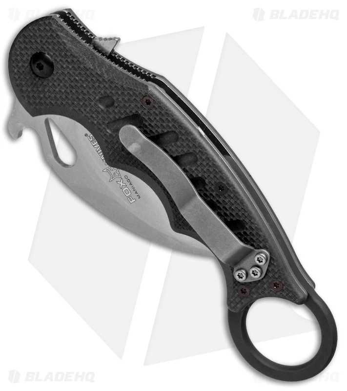 Fox Knives Karambit Folder Knife Black G-10 (3.1" Stonewash) 479 SW 2 Fox Knives Karambit Folder Knife Black G-10 (3.1" Stonewash) 479 SW - Image 2