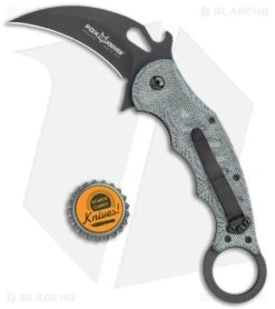 Fox Knives Karambit Folding Knife Black Micarta (3.1" Black) FOX479MIB -Knife Craft Store Fox Knives Karambit Black Micarta black FOX479MIB BHQ 118525 jr bottlecap large