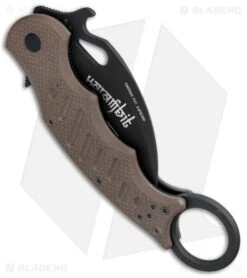Fox Knives Karambit Folder Knife Dark Earth G-10 (3.1" Black) 479E -Knife Craft Store Fox Knives Karambit Dark Earth G 10 Black FOX479E BHQ 47621 jr side large