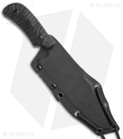 Fred Perrin Le Bowie Fixed Blade Knife Black G-10 (6.2" Black Stonewash) -Knife Craft Store Fred Perrin Le Bowie Black G 10 Black SW BHQ 86740 jr sheath large