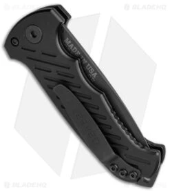 Gerber Auto 06 Automatic Knife Black Aluminum (3.6" Black) -Knife Craft Store Gerber 06 Auto Black G 10 Black Aluminum 30 001295 BHQ 51697 jr side large
