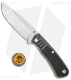 Gerber Downwind Drop Point Fixed Blade Flat Sage Green (4.3" Satin) 30-001818 -Knife Craft Store Gerber Downwind DP Fixed Flat Sage Green Satin BHQ 120850 jr bottlecap large