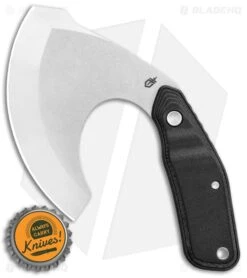 Gerber Downwind Ulu Fixed Blade Black G-10 (3.5" Satin) 30-001822 -Knife Craft Store Gerber Downwind Ulu Black G 10 SS BHQ 120851 jr bottlecap large