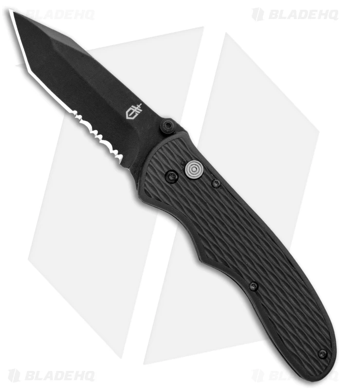 Gerber FAST Draw Tanto Knife Assisted Opening (3" Black Serr) 1 Gerber FAST Draw Tanto Knife Assisted Opening (3" Black Serr)