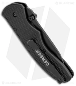 Gerber FAST Draw Tanto Knife Assisted Opening (3" Black Serr) 6 Gerber FAST Draw Tanto Knife Assisted Opening (3" Black Serr) -Knife Craft Store Gerber FAST Draw Tanto Assisted Opening Black Serr 31 001751 BHQ 15598 jr side large