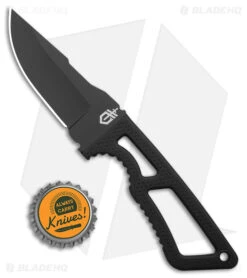Gerber Ghostrike Fixed Blade Knife Black (3.25" Black) 30-001005 -Knife Craft Store Gerber Ghostrike Fixed Blade Black Black BHQ 23922 jr bottlecap large