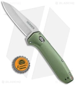 Gerber Highbrow Assisted Opening Knife GreenAluminum (3.3" SW) 30-001642 7 Gerber Highbrow Assisted Opening Knife GreenAluminum (3.3" SW) 30-001642 -Knife Craft Store Gerber Highbrow Assisted Opening Green Aluminum Satin BHQ 105480 jr bottlecap large