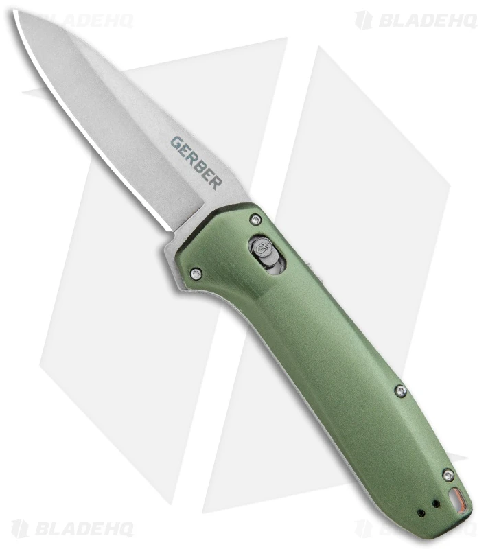 Gerber Highbrow Assisted Opening Knife GreenAluminum (3.3" SW) 30-001642 1 Gerber Highbrow Assisted Opening Knife GreenAluminum (3.3" SW) 30-001642
