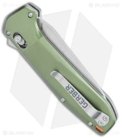 Gerber Highbrow Assisted Opening Knife GreenAluminum (3.3" SW) 30-001642 6 Gerber Highbrow Assisted Opening Knife GreenAluminum (3.3" SW) 30-001642 -Knife Craft Store Gerber Highbrow Assisted Opening Green Aluminum Satin BHQ 105480 jr side large