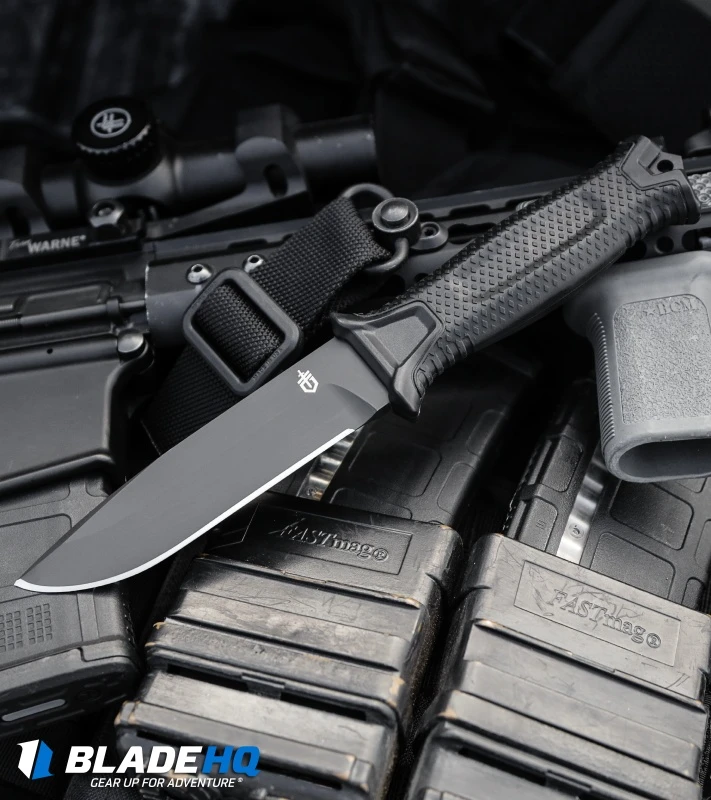 Gerber StrongArm Fixed Blade Knife Black (4.8" Black) 30-001038 3 Gerber StrongArm Fixed Blade Knife Black (4.8" Black) 30-001038 - Image 3