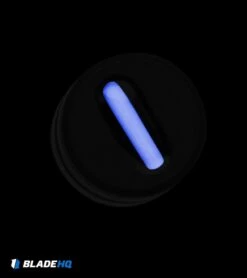 Flytanium + Glow Rhino Tritium Black Ti Thumbstud For Benchmade Knives -Knife Craft Store Glow Rhino Blue large 1