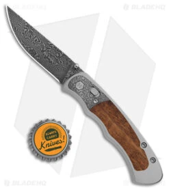 Harber Brand Custom Regal Pocket Knife Random Damascus W/ Koa Wood -Knife Craft Store Harber Brand Custom Regal Knife Random Damascus Pattern Koa Wood BHQ 178004 jr bottlecap large
