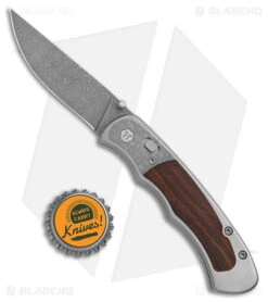 Harber Brand Custom Regal Pocket Knife Razorwire Damascus W/ Ironwood -Knife Craft Store Harber Brand Custom Regal Knife Razorwire Damascus Pattern Ironwood BHQ 178009 jr bottlecap large