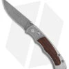 Harber Brand Custom Regal Pocket Knife Razorwire Damascus W/ Ironwood