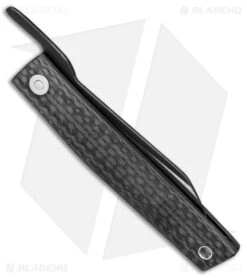 Hiroaki Ohta Knives OFF FK 7 Friction Folder Carbon Fiber (2.8" Two-Tone) -Knife Craft Store Hiroaki Ohta Knives OFF FK 7 FF CF TT OFK7CF BHQ 82025 jr side large