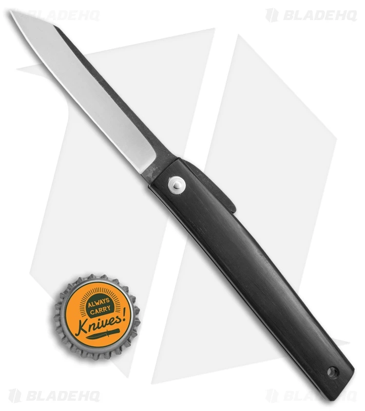 Hiroaki Ohta Knives OFF FK 9 Friction Folder Ebony Wood (3.6" Two-Tone) 4 Hiroaki Ohta Knives OFF FK 9 Friction Folder Ebony Wood (3.6" Two-Tone) - Image 4