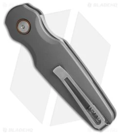 Hogue Ballista II Automatic Knife Gray Al + Cocobolo (2.6" Tumbled MagnaCut) -Knife Craft Store Hogue Ballista II Automatic Knife Gray Al Cocobolo 2in Tumbled MagnaCut BHQ 213155 td side large