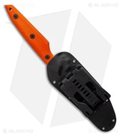 Jeff Hall Custom Large Envoy Fixed Blade Knife Orange G10 (5" Gray Stonewash) -Knife Craft Store Jeff Hall Custom Small Envoy w Orange G10 BHQ 125247 LS Sheath large