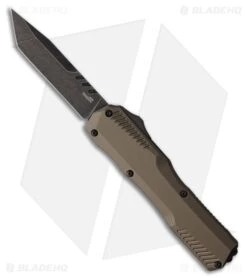 Kershaw Livewire MagnaCut Tanto OTF Automatic Knife FDE Aluminum (3.4" Black SW)