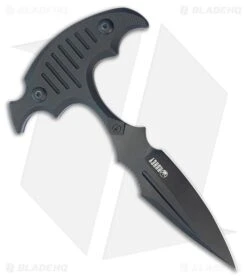 Kubey Knives Medusa Push Dagger Fixed Blade Knife Black G-10 (3.7" Black SW)