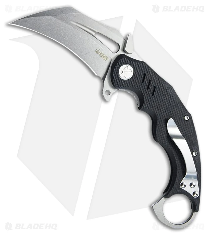 Kubey Knives Wrath Liner Lock Karambit Knife Black G-10 (2.7" Bead Blast) 1 Kubey Knives Wrath Liner Lock Karambit Knife Black G-10 (2.7" Bead Blast)