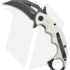 Kubey Knives Mini Wrath Liner Lock Karambit Knife White G-10 (2.4" Black SW)