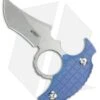 Kubey Knives Stheno Fixed Blade Push Dagger Knife Blue G-10 (3" Stonewash)