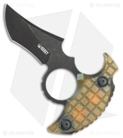 Kubey Knives Stheno Fixed Blade Push Dagger Knife Ultem (3" Black SW)