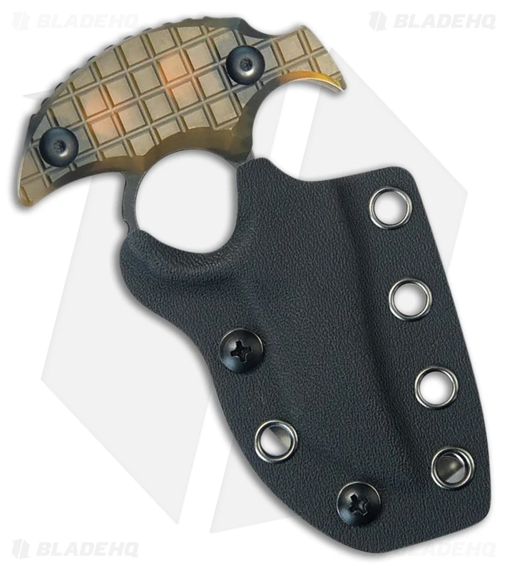 Kubey Knives Stheno Fixed Blade Push Dagger Knife Ultem (3" Black SW) 2 Kubey Knives Stheno Fixed Blade Push Dagger Knife Ultem (3" Black SW) - Image 2