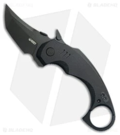 Kubey Knives Jaw Tanto Liner Lock Knife Black G-10 (2.5" Black SW)