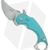 Kubey Knives Jaw Pikal Liner Lock Karambit Knife Tiffany Blue G-10 (2.5" SW)