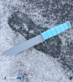 Ka-Bar Bowie USSF Space-Bar Fixed Blade Knife Blue Kraton (7" Gray) 1313SF Force -Knife Craft Store Ka Bar Bowie USSF Space Bar Fixed Blade Knife Blue Kraton Gray 1313SF BHQ 119309 kp moon web large