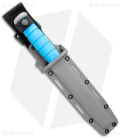 Ka-Bar Bowie USSF Space-Bar Fixed Blade Knife Blue Kraton (7" Gray) 1313SF Force -Knife Craft Store Ka Bar Bowie USSF Space Bar Full Size Gray 1313SF BHQ 119309 jr sheath large