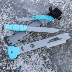 Ka-Bar Bowie USSF Space-Bar Fixed Blade Knife Blue Kraton (7" Gray) 1313SF Force -Knife Craft Store Ka Bar USSF Bridge Breacher Tool Blue Plastisol 1095 2484SF BHQ 119310 kp moon instagram large