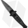 Kershaw Auto Launch 12 Mini Stiletto Button Lock Knife Black (2.5" Damascus)