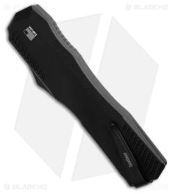 Kershaw Livewire MagnaCut D/A OTF Knife Black (3.4" Black Serr) 9000BLKST -Knife Craft Store Kershaw Auto Livewire OTF Black Serrated BHQ 196937 td side large