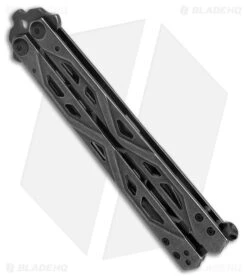 Kershaw Balanza Butterfly Trainer Knife Black SW (4.25" Black SW) 4950TR 6 Kershaw Balanza Butterfly Trainer Knife Black SW (4.25" Black SW) 4950TR -Knife Craft Store Kershaw Balanza Knife Black SW BHQ 178512 jr side large