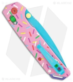 Kershaw Iridium DuraLock Knife Dessert Warrior (3.5" Blue) Donut -Knife Craft Store Kershaw Iridium Bar Lock Knife Dessert Warrior Blue BHQ 186301 kr side large