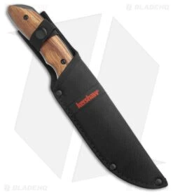 Kershaw Large Hunting Fixed Blade Knife Wood (6.25" Satin) 1418 -Knife Craft Store Kershaw Large Hunting Knife Wood Satin 1418 BHQ 192127 kr sheath large