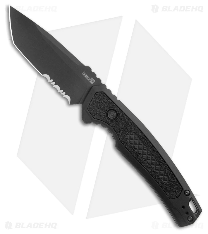 Kershaw Launch 16 Tactical Automatic Knife Black (3.5" Black Serr M4) 7105 1 Kershaw Launch 16 Tactical Automatic Knife Black (3.5" Black Serr M4) 7105