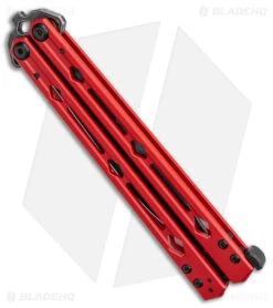 Kershaw Lucha Balisong Butterfly Knife Red (4.5" Blackwash) 5150RDBW -Knife Craft Store Kershaw Lucha Balisong Butterfly Red Blackwash 5150RDBW BHQ 117070 jr side large