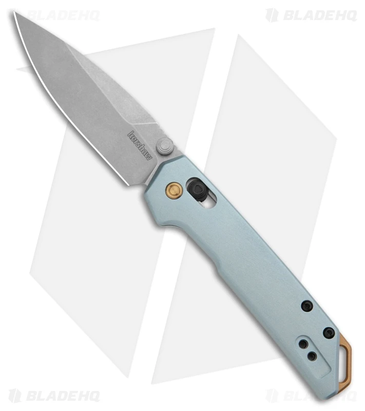 Kershaw Mini Iridium DuraLock Knife Ice Blue Anodized Aluminum (3" Stonewash) 1 Kershaw Mini Iridium DuraLock Knife Ice Blue Anodized Aluminum (3" Stonewash)
