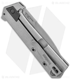 Kershaw Oblivion Assisted Opening Flipper Knife Black GFN (3.5" Stonewash) 3860 -Knife Craft Store Kershaw Oblivion Assisted Opening Flipper black GFN SW 3860 BHQ 94079 jr side large