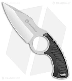 Kilimanjaro Stretta Drop Point Neck Knife Black Rubber (3.125" Satin) 910106