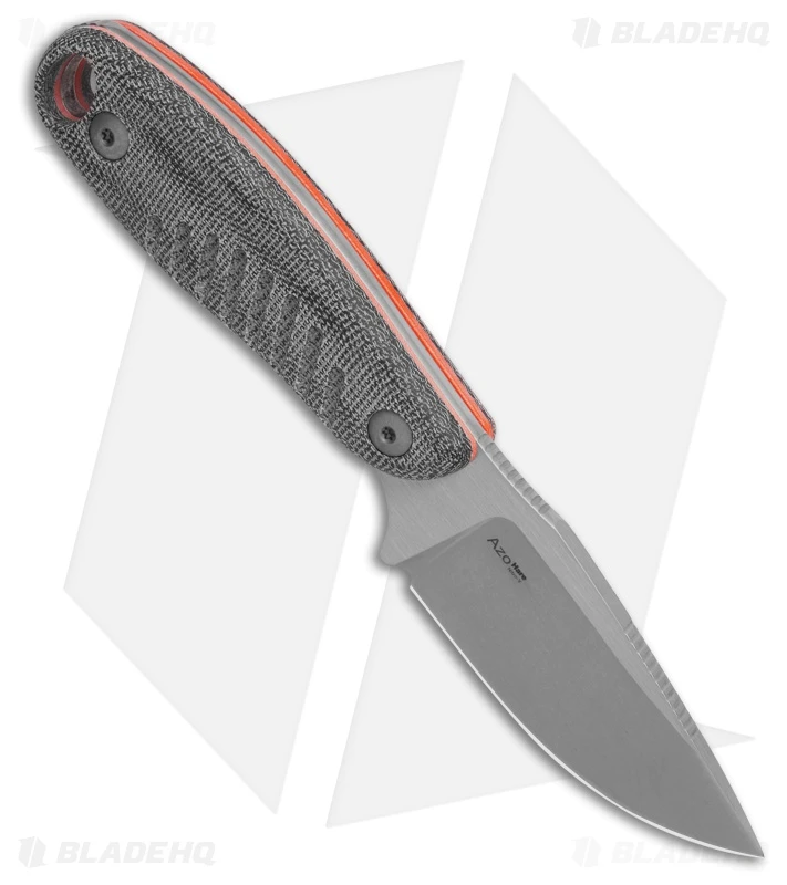 Kizer Hare Fixed Blade Knife Black Micarta + Orange G-10 (3.1" Satin/SW) 1077A2 2 Kizer Hare Fixed Blade Knife Black Micarta + Orange G-10 (3.1" Satin/SW) 1077A2 - Image 2